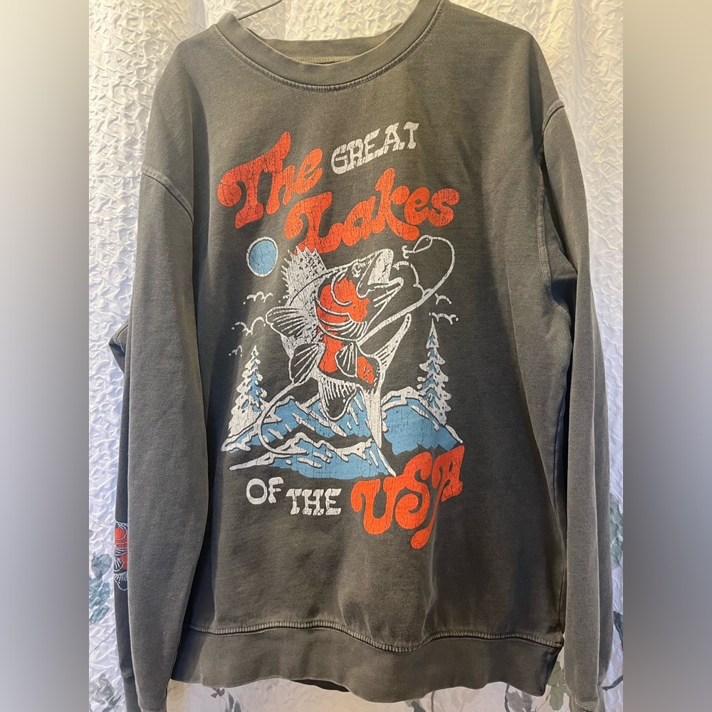 Women's Urban Outfitters Oversized Small Sweatshirt. Grey.